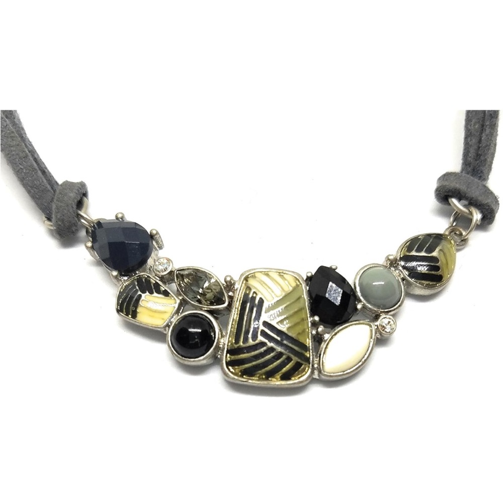 Lia Sophia Tweed Retired Necklace